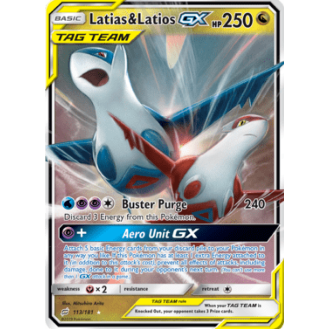 Latias & Latios GX 113  - Holofoil SM  Team Up - Ultra Rare