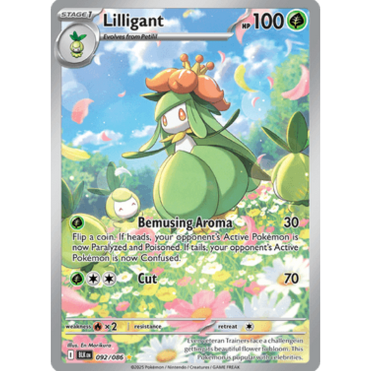 Lilligant 092/086  - Holofoil SV Black Bolt - Illustration Rare