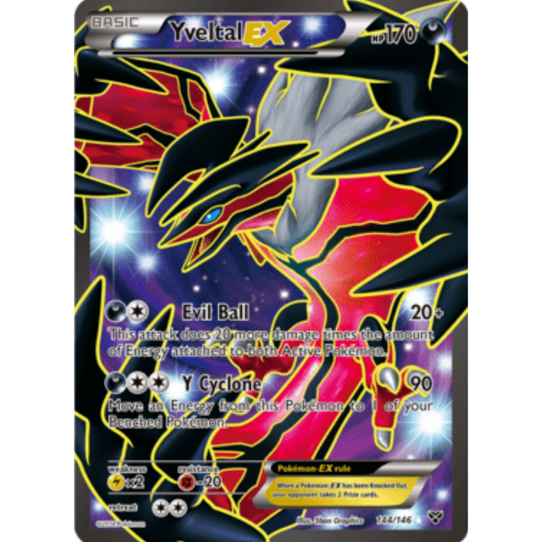 Yveltal EX (144 Full Art) 144/146  - Holofoil XY Base Set - Ultra Rare