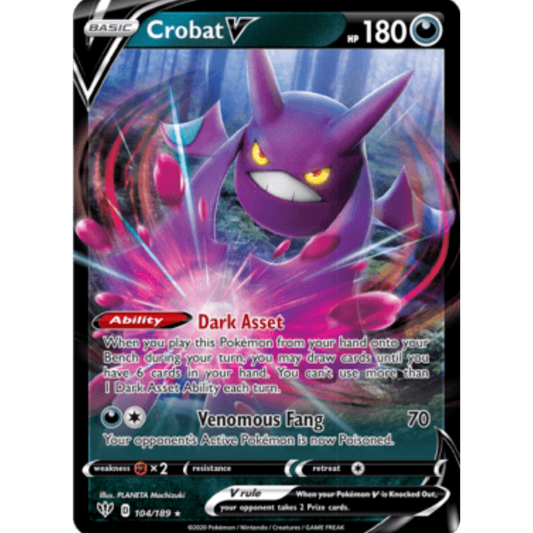 Crobat V (104/189) [Sword & Shield: Darkness Ablaze]