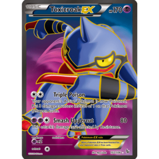 Toxicroak EX (102 Full Art) 102  - Holofoil XY  Flashfire - Ultra Rare