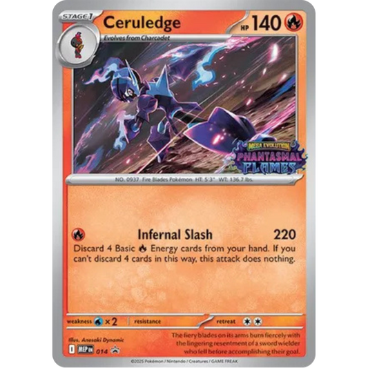 Ceruledge (Prerelease) 014  - Holofoil ME Mega Evolution Promo - Promo