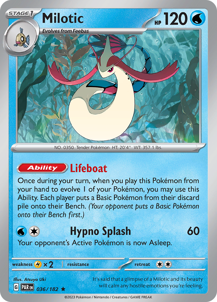 Milotic 036  - Holofoil SV04 Paradox Rift - Rare