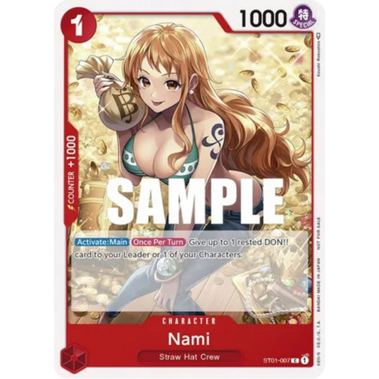 Nami (Tournament Pack Vol. 3) [Participant] (ST01-007) - One Piece Promotion Cards