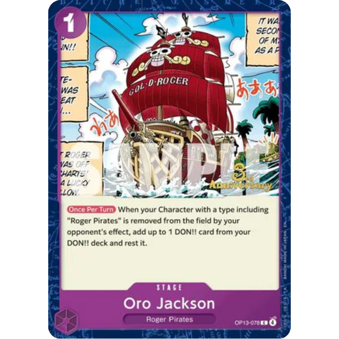 Oro Jackson (OP13-078) - Carrying On His Will: 3rd Anniversary Tournament Cards