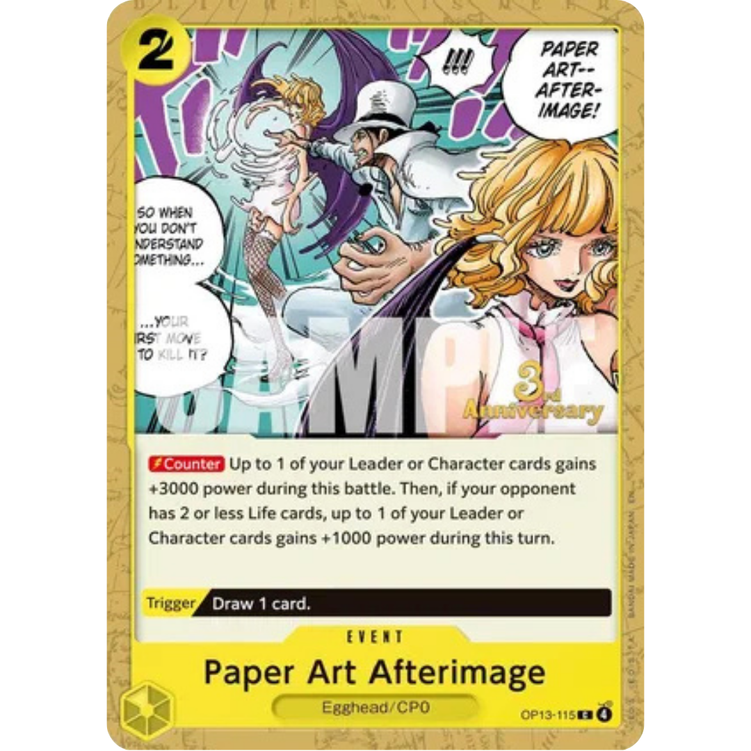 Paper Art Afterimage (OP13-115) - Carrying On His Will: 3rd Anniversary Tournament Cards