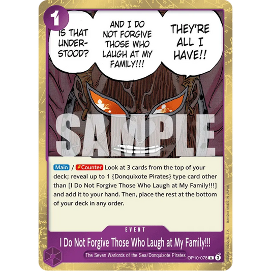 I Do Not Forgive Those Who Laugh at My Family!!! (OP10-078) - Royal Blood Foil