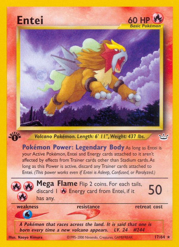 Entei (17) 017  - 1st Edition Neo Revelation - Rare