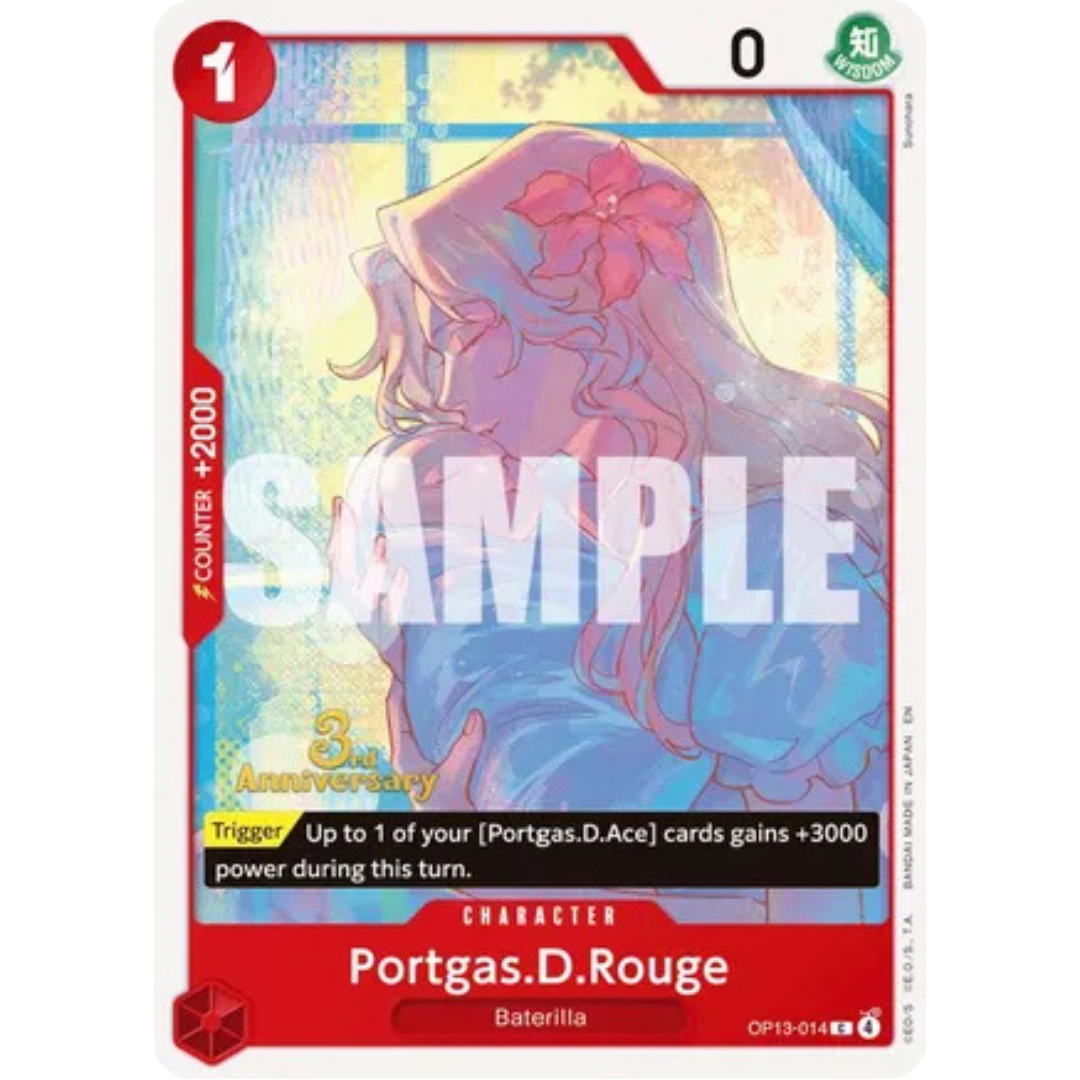 Portgas.D.Rouge (OP13-014) - Carrying On His Will: 3rd Anniversary Tournament Cards