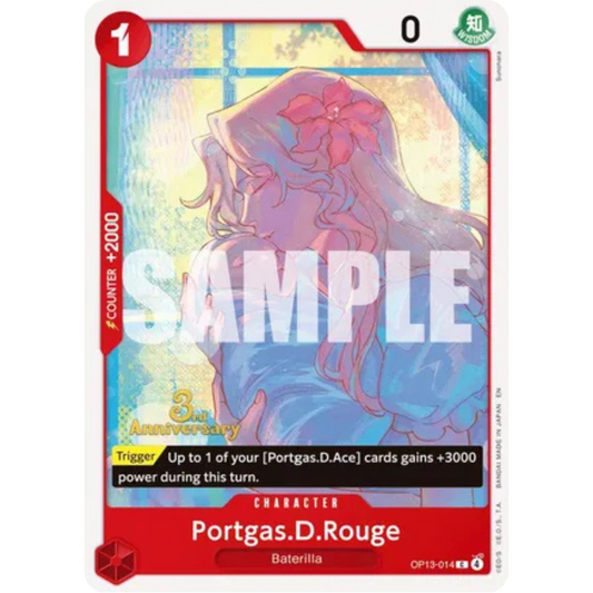 Portgas.D.Rouge (OP13-014) - Carrying On His Will: 3rd Anniversary Tournament Cards
