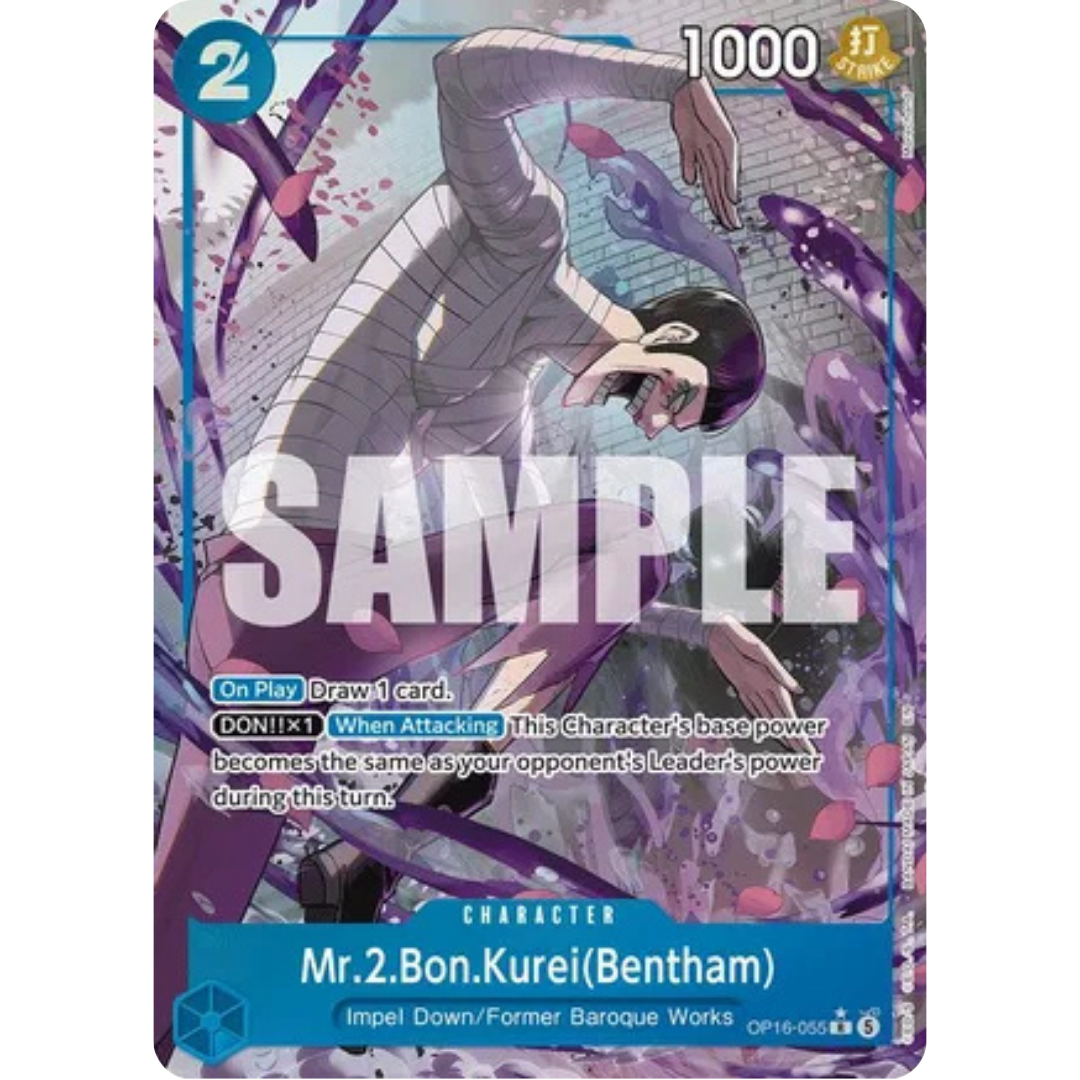 Mr.2.Bon.Kurei(Bentham) (055) (Alternate Art) (OP16-055) - The Time of Battle Foil