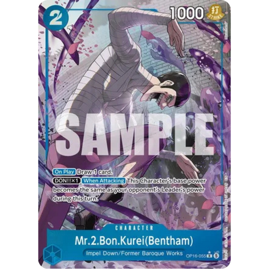 Mr.2.Bon.Kurei(Bentham) (055) (Alternate Art) (OP16-055) - The Time of Battle Foil