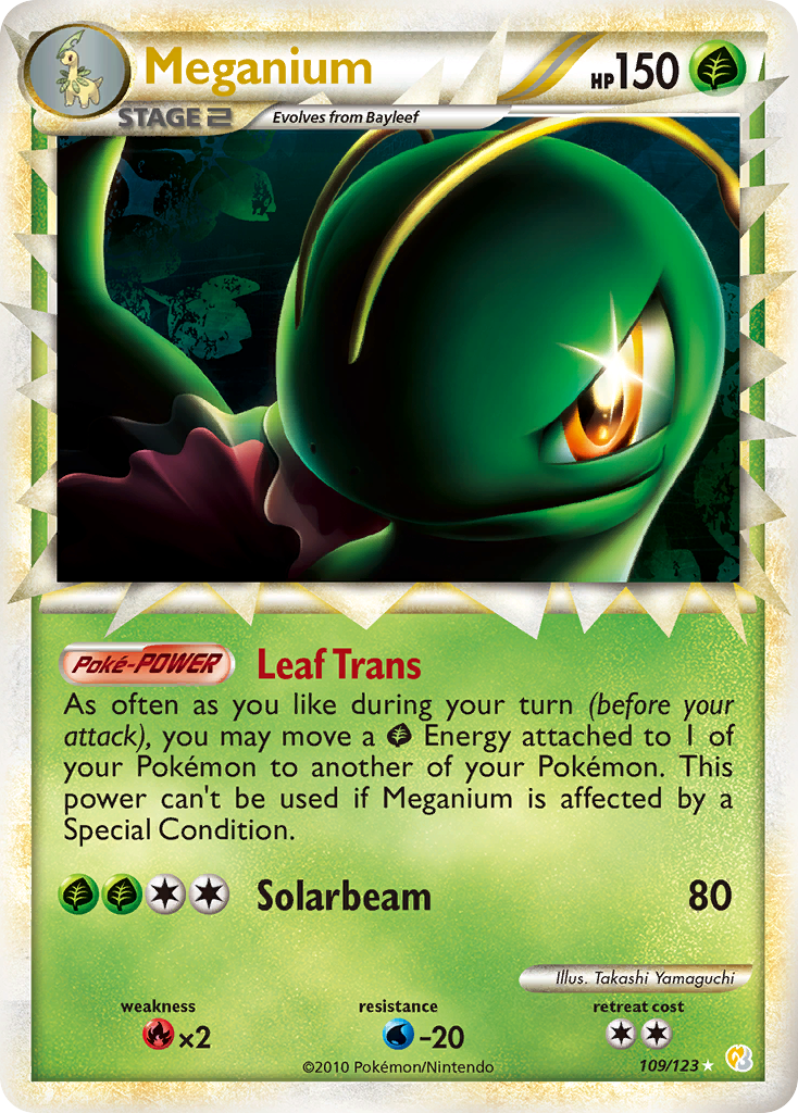 Meganium (Prime) 109  - Holofoil HeartGold SoulSilver - Ultra Rare