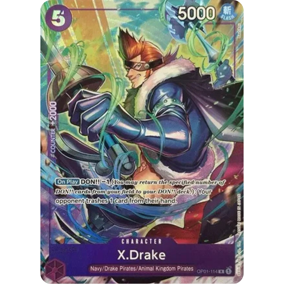X.Drake (Premium Card Collection -Best Selection Vol. 2-) (OP01-114) - One Piece Promotion Cards Foil