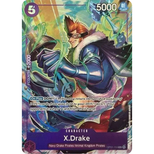 X.Drake (Premium Card Collection -Best Selection Vol. 2-) (OP01-114) - One Piece Promotion Cards Foil