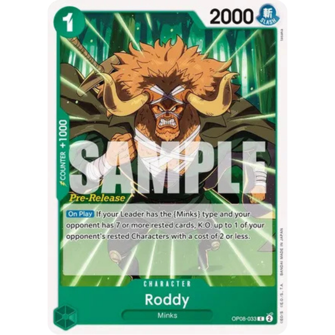 Roddy (OP08-033) - Two Legends Pre-Release Cards
