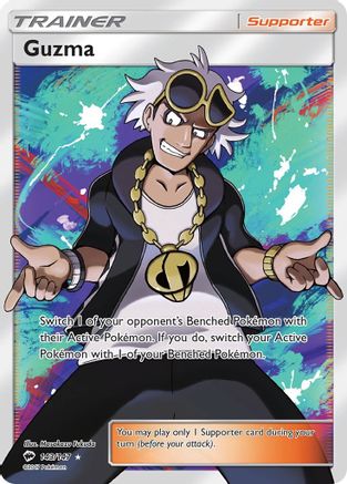 Guzma (Full Art) 143/147  - Holofoil SM  Burning Shadows - Ultra Rare