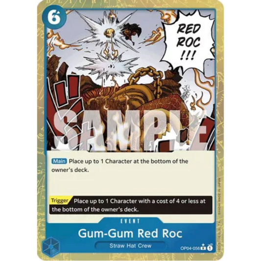 Gum-Gum Red Roc (Textured Foil) (OP04-056) - Premium Booster -The Best- Foil
