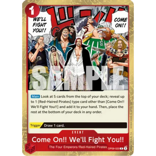 Come On!! We'll Fight You!! (Reprint) (OP09-020) - Premium Booster -The Best- Vol. 2 Foil