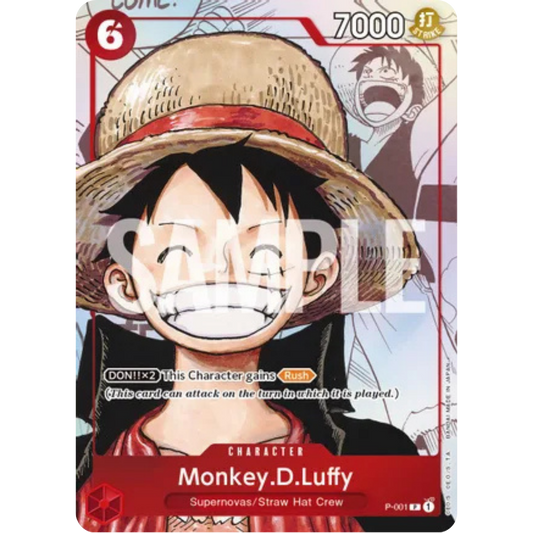 Monkey.D.Luffy (Alternate Art) (P-001) - One Piece Promotion Cards Foil