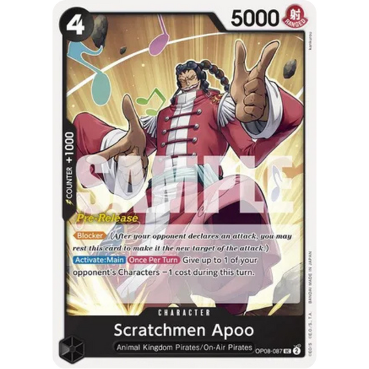 Scratchmen Apoo (OP08-087) - Two Legends Pre-Release Cards