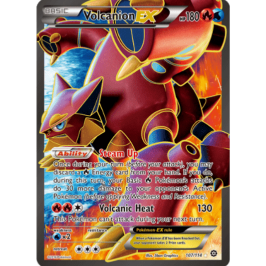 Volcanion EX (Full Art) 107/114  - Holofoil XY  Steam Siege - Ultra Rare