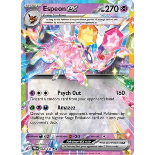 Espeon ex 034/131  - Holofoil SV Prismatic Evolutions - Double Rare