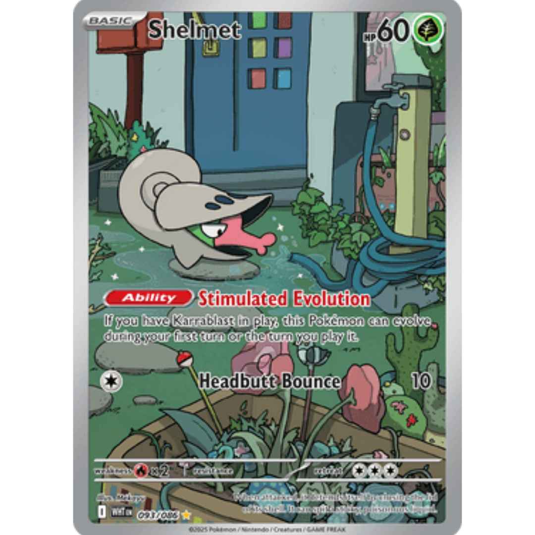 Shelmet 093/086  - Holofoil SV White Flare - Illustration Rare