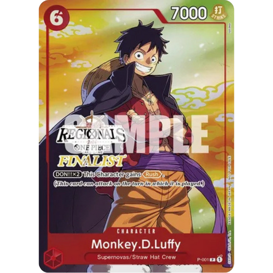 Monkey.D.Luffy (001) (Offline Regional 2024 Vol. 2) [Finalist] (P-001) - One Piece Promotion Cards Foil