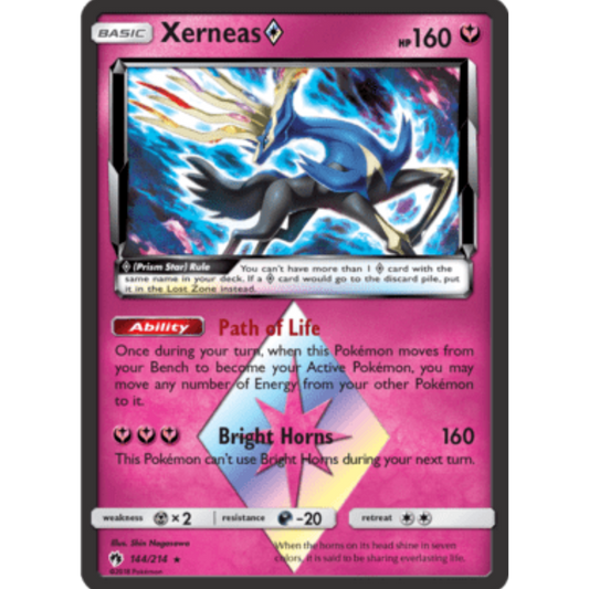 Xerneas Prism Star 144/214  - Holofoil SM  Lost Thunder - Prism Rare