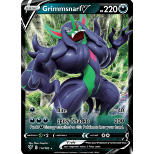 Grimmsnarl V (114/189) [Sword & Shield: Darkness Ablaze]