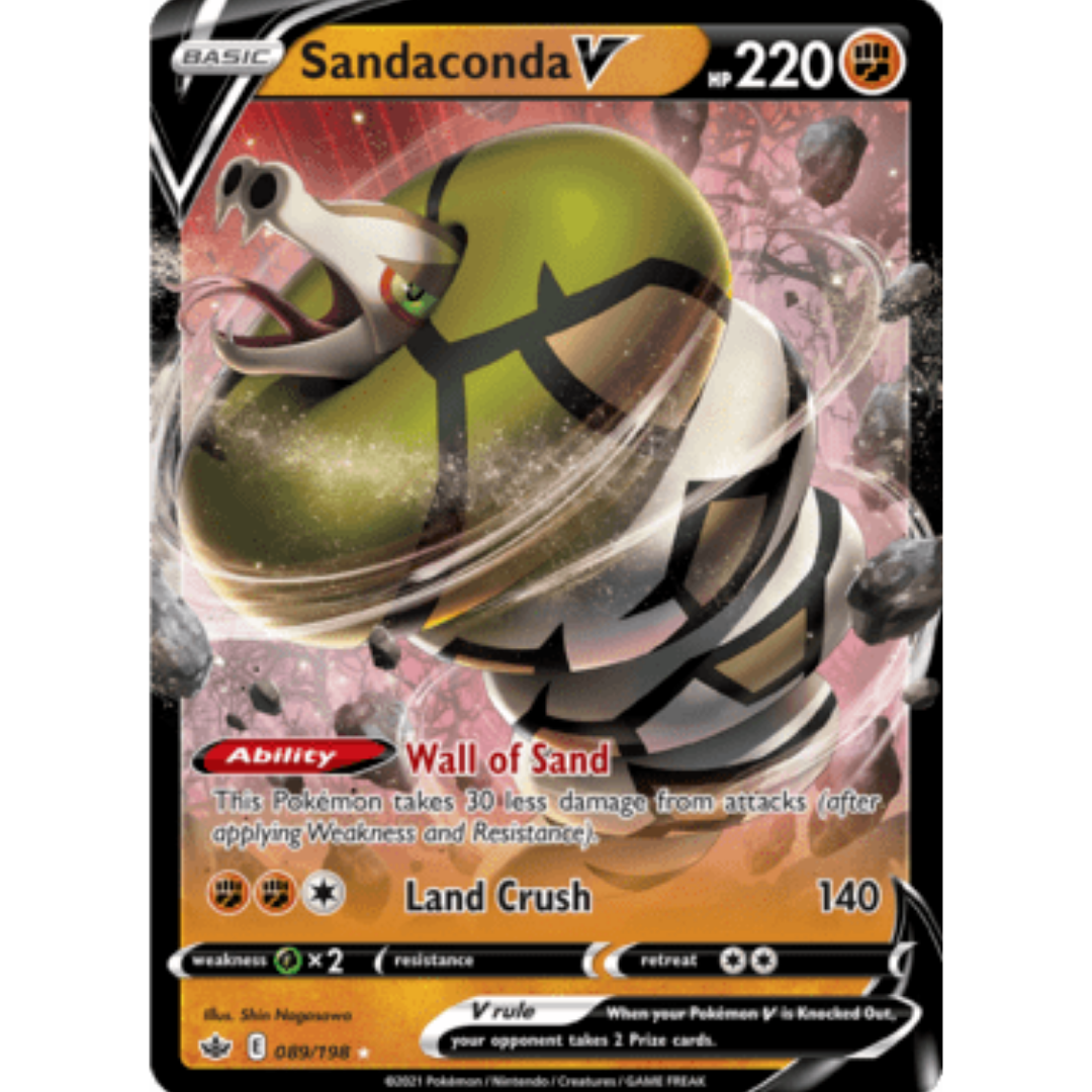 Sandaconda V 089  - Holofoil SWSH06 Chilling Reign - Ultra Rare