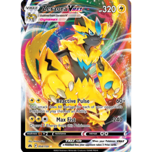 Zeraora VMAX (054/159) [Sword & Shield: Crown Zenith]