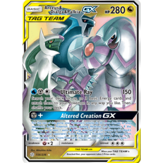 Arceus & Dialga & Palkia GX 156/236  - Holofoil SM  Cosmic Eclipse - Ultra Rare