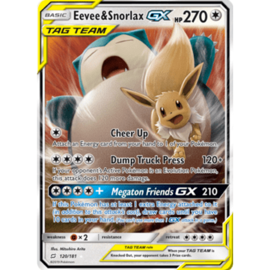 Eevee & Snorlax GX (120/181) [Sun & Moon: Team Up]