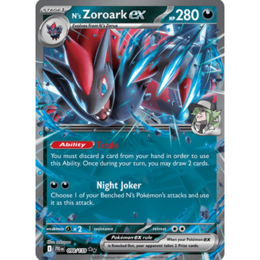 N's Zoroark ex 098/159  - Holofoil SV09 Journey Together - Double Rare