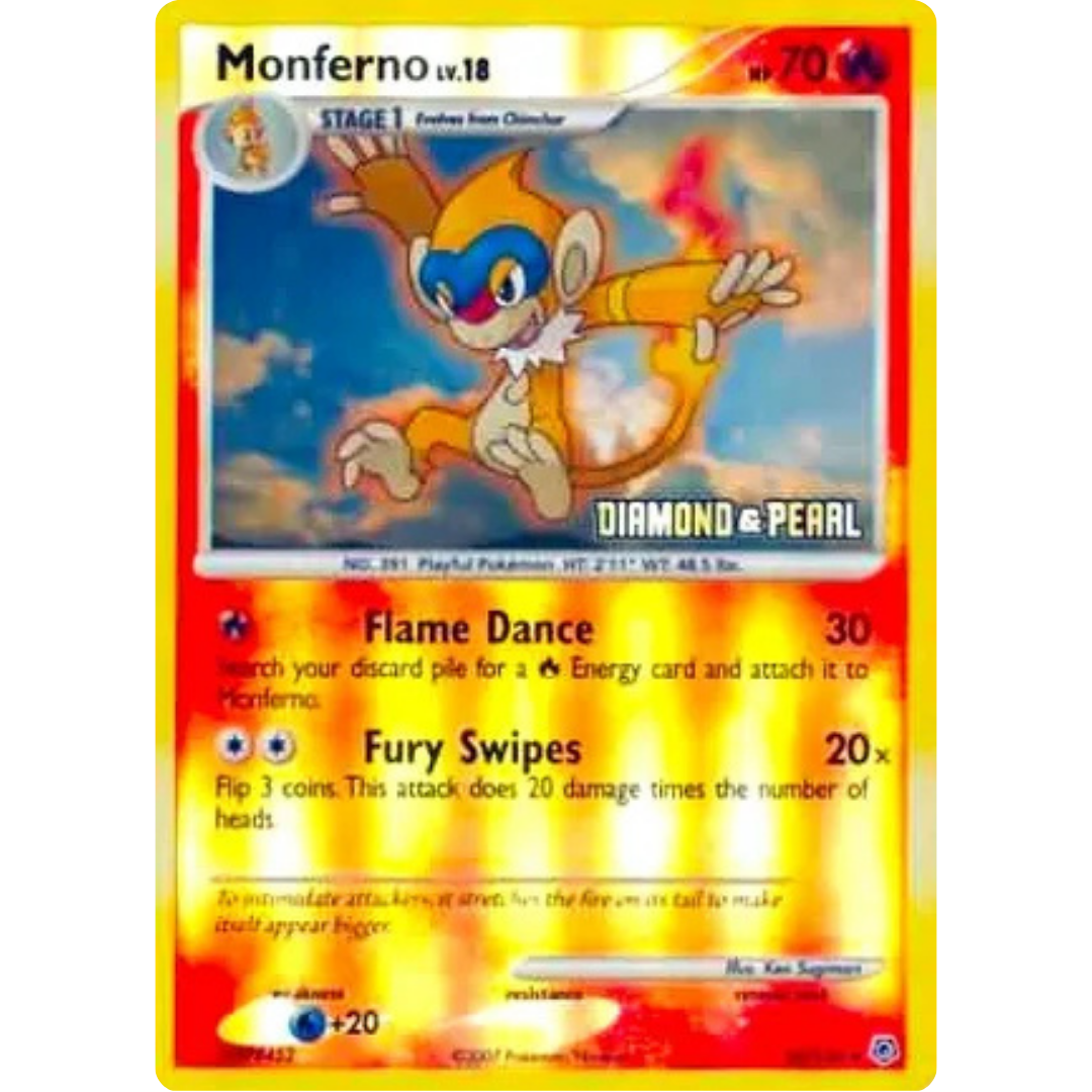 Monferno - 56/130 [Diamond & Pearl]/130  - Reverse Holofoil Burger King Promos - Promo