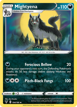 Mightyena 104  SWSH04 Vivid Voltage - Uncommon