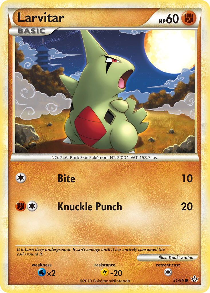 Larvitar (51)  Unleashed - Common