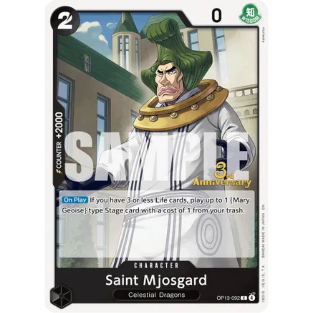 Saint Mjosgard (OP13-092) - Carrying On His Will: 3rd Anniversary Tournament Cards