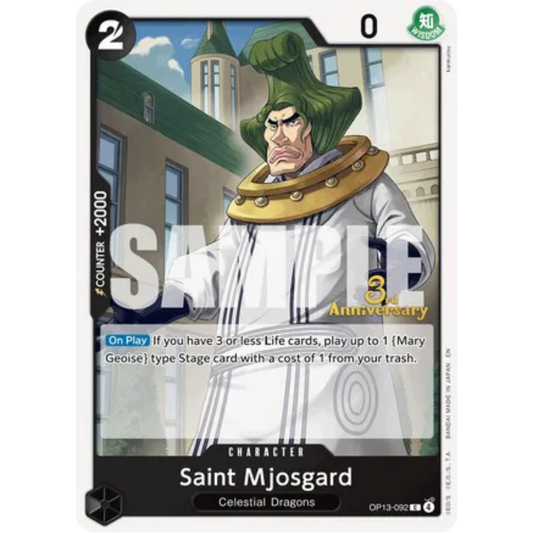 Saint Mjosgard (OP13-092) - Carrying On His Will: 3rd Anniversary Tournament Cards