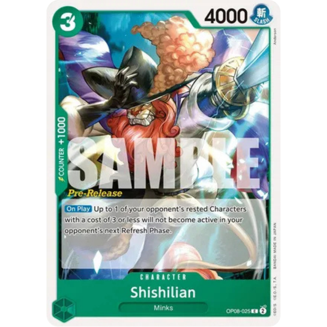 Shishilian (OP08-025) - Two Legends Pre-Release Cards