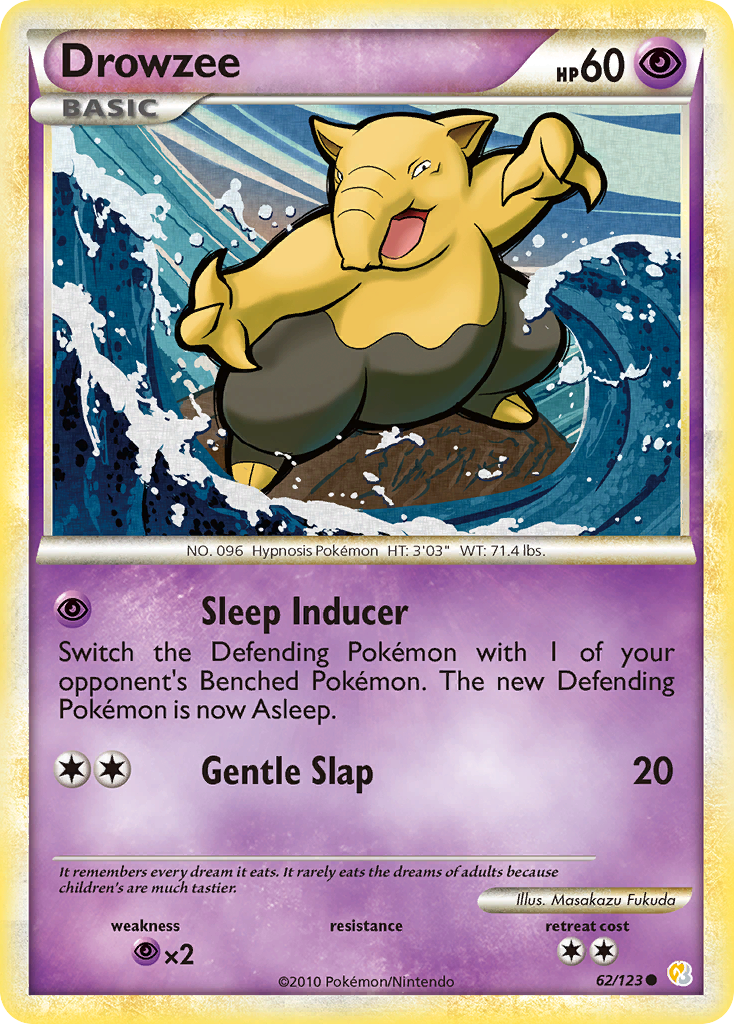Drowzee 062  HeartGold SoulSilver - Common