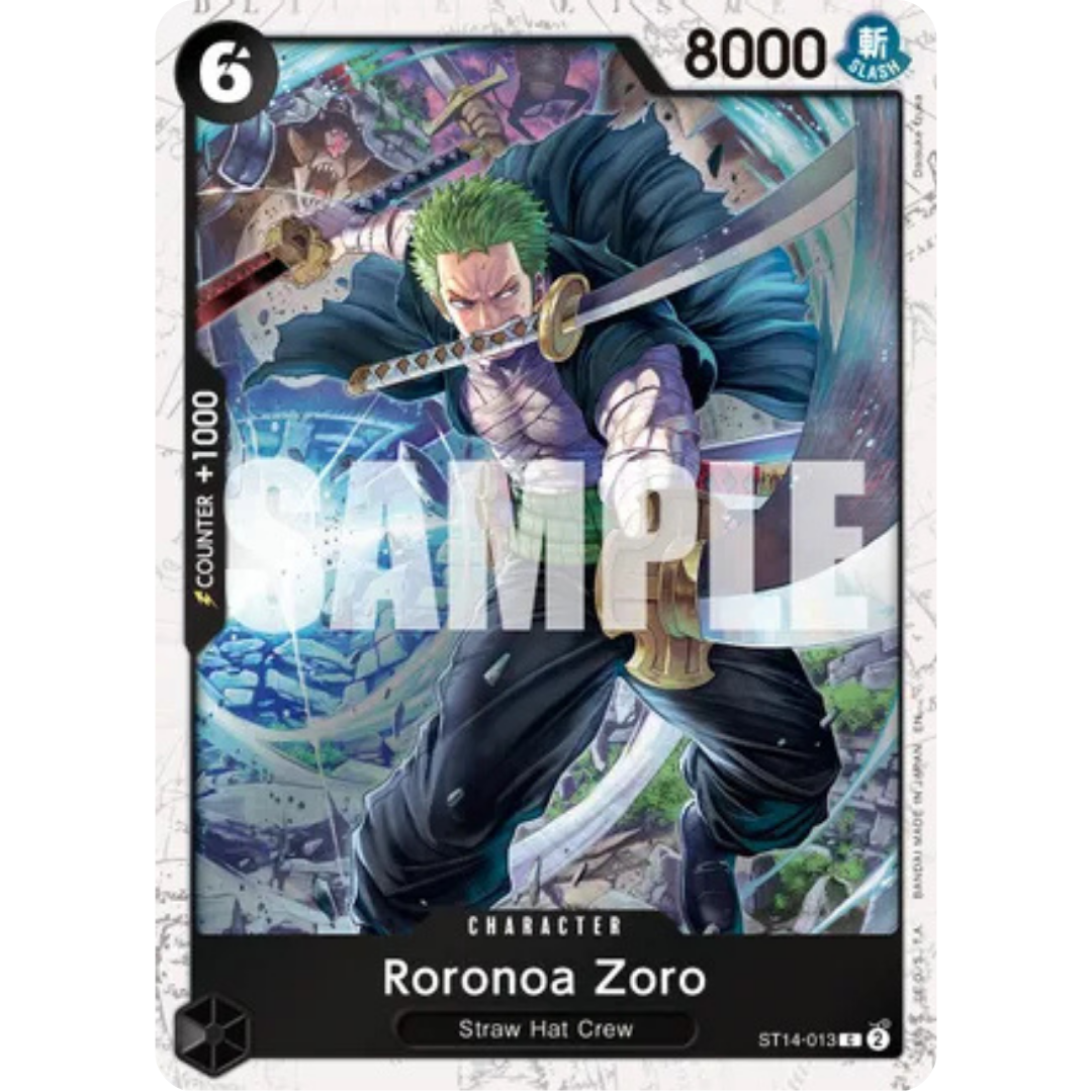 Roronoa Zoro - ST13-013 (Pirate Foil) (ST14-013) - Premium Booster -The Best- Vol. 2 Foil