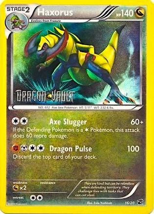 Haxorus - 16/20 (Dragon Vault)/20  - Holofoil Blister Exclusives - Promo