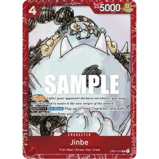 Jinbe (Premium Card Collection -ONE PIECE FILM RED Edition-) (OP01-014) - One Piece Promotion Cards Foil