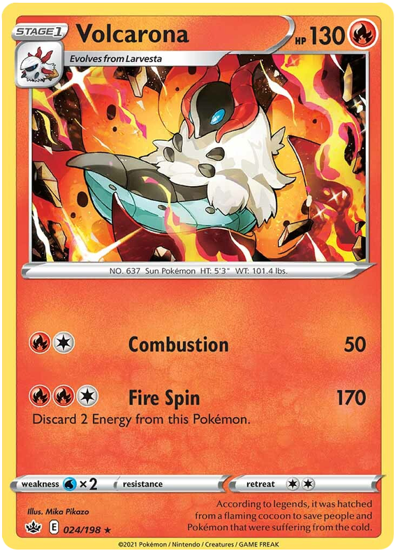 Volcarona 024  SWSH06 Chilling Reign - Rare