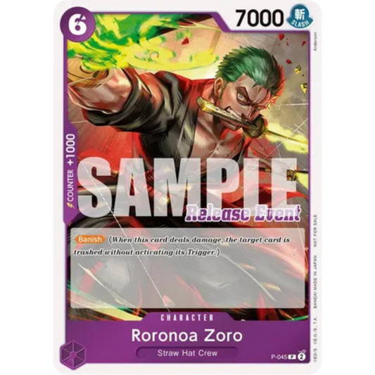 Roronoa Zoro (ST15 - ST20 Release Event Winner Pack) (P-045) - One Piece Promotion Cards Foil