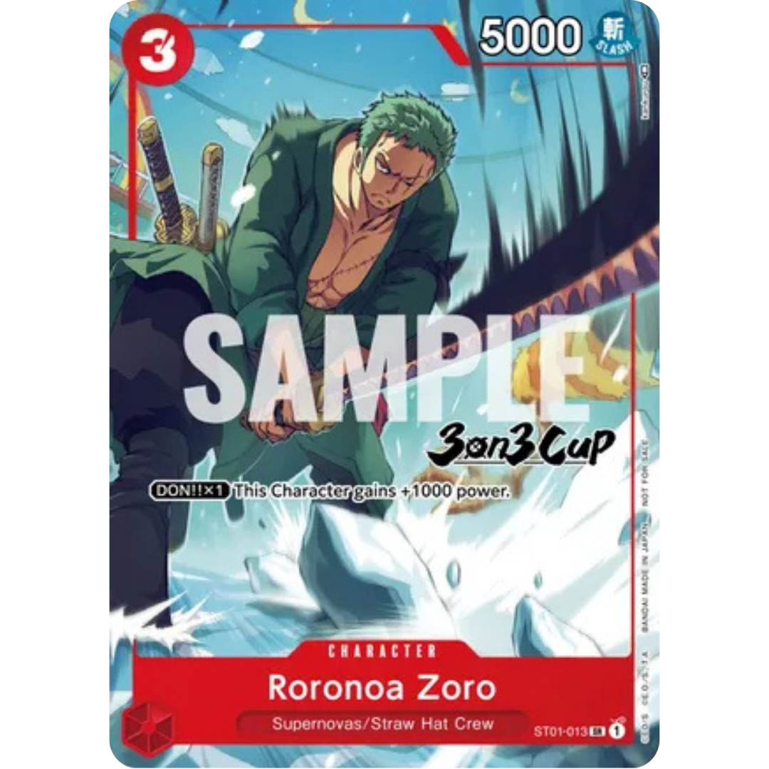 Roronoa Zoro (3-on-3 Cup) [Participant] (ST01-013) - One Piece Promotion Cards