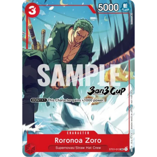 Roronoa Zoro (3-on-3 Cup) [Participant] (ST01-013) - One Piece Promotion Cards